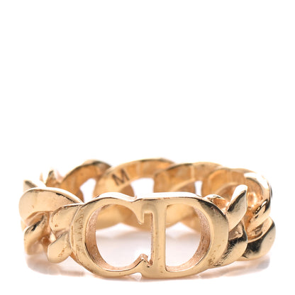 Christian Dior Metal Danseuse Etoile Chain Ring M Gold 1 of 6