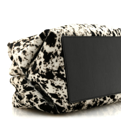 Chanel Lambskin Pony Hair Printed Clutch With Chain Black White 8 of 10