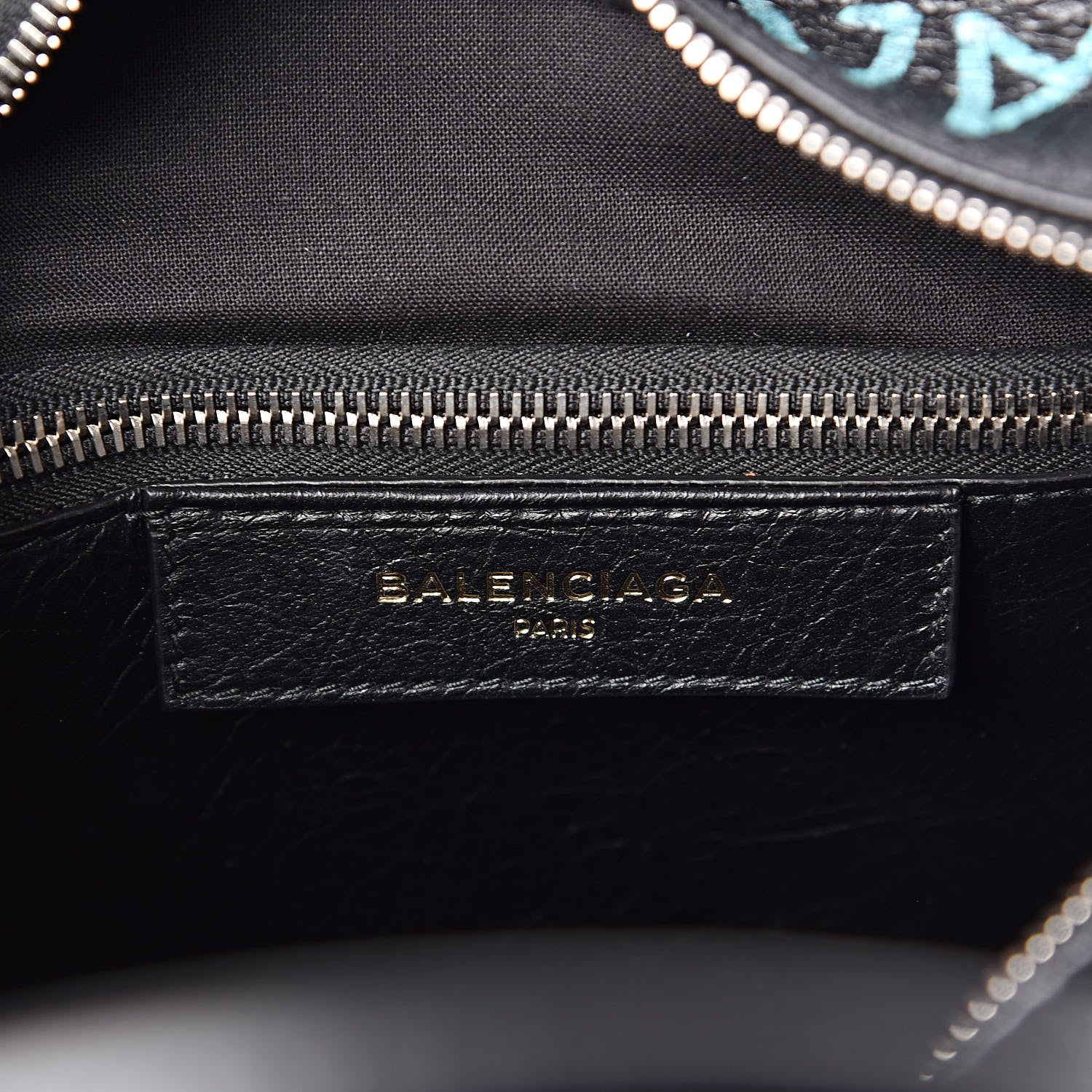 Balenciaga Agneau Arena Graffiti All Over XS Bazar Shopper Tote Black Multicolor 6 of 10