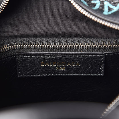 Balenciaga Agneau Arena Graffiti All Over XS Bazar Shopper Tote Black Multicolor 6 of 10