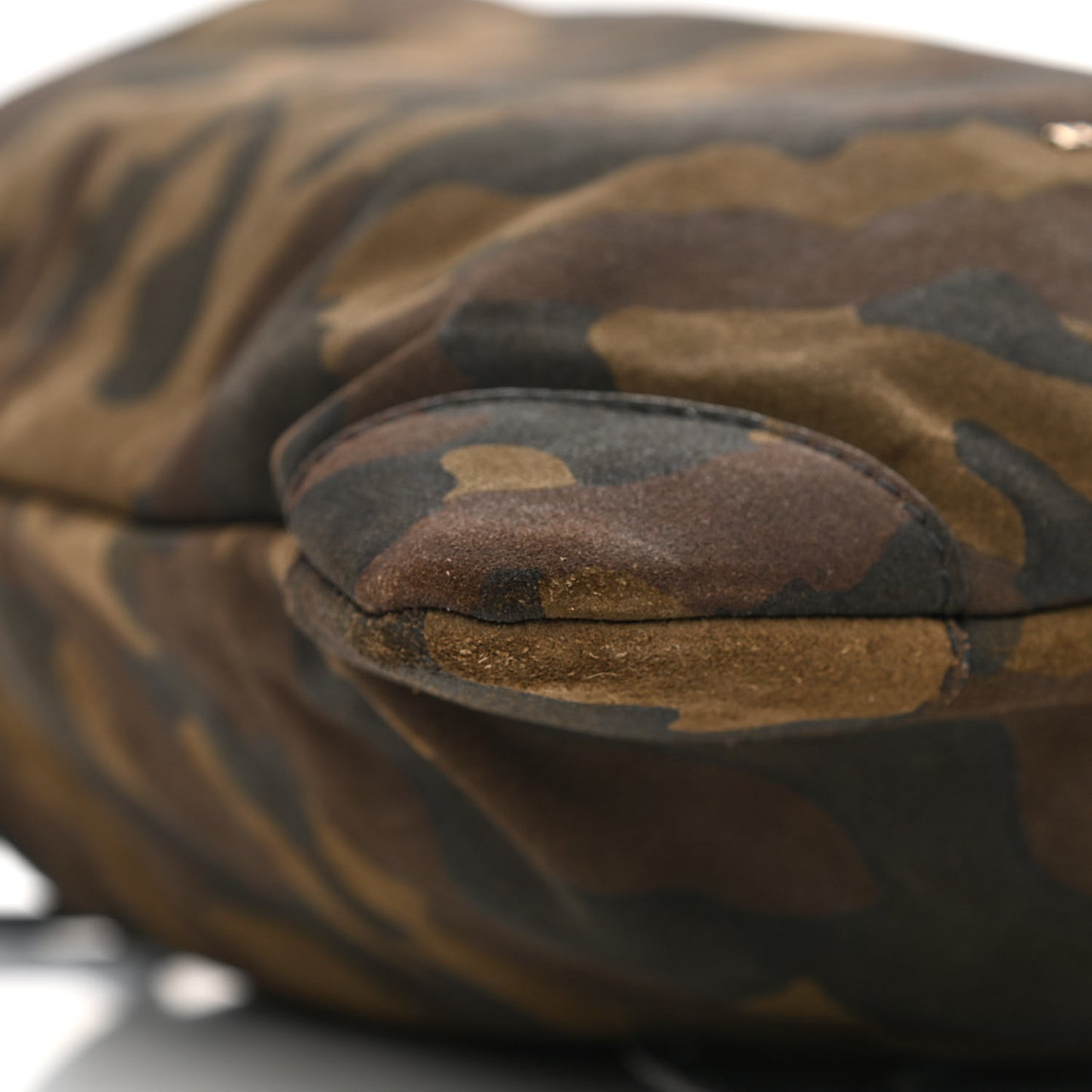 Calfskin Suede Camouflage Drawstring Baby Duffle Multicolor