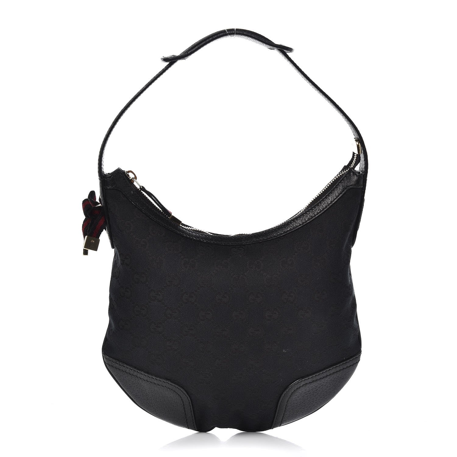 Gucci Monogram Small Princy Hobo Bag Black 1 of 9