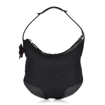 Gucci Monogram Small Princy Hobo Bag Black 1 of 9