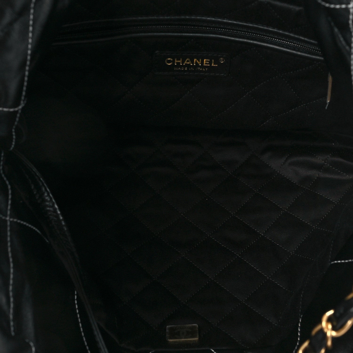 Chanel Shiny Calfskin Quilted Small Chanel 22 Black 6 of 9
