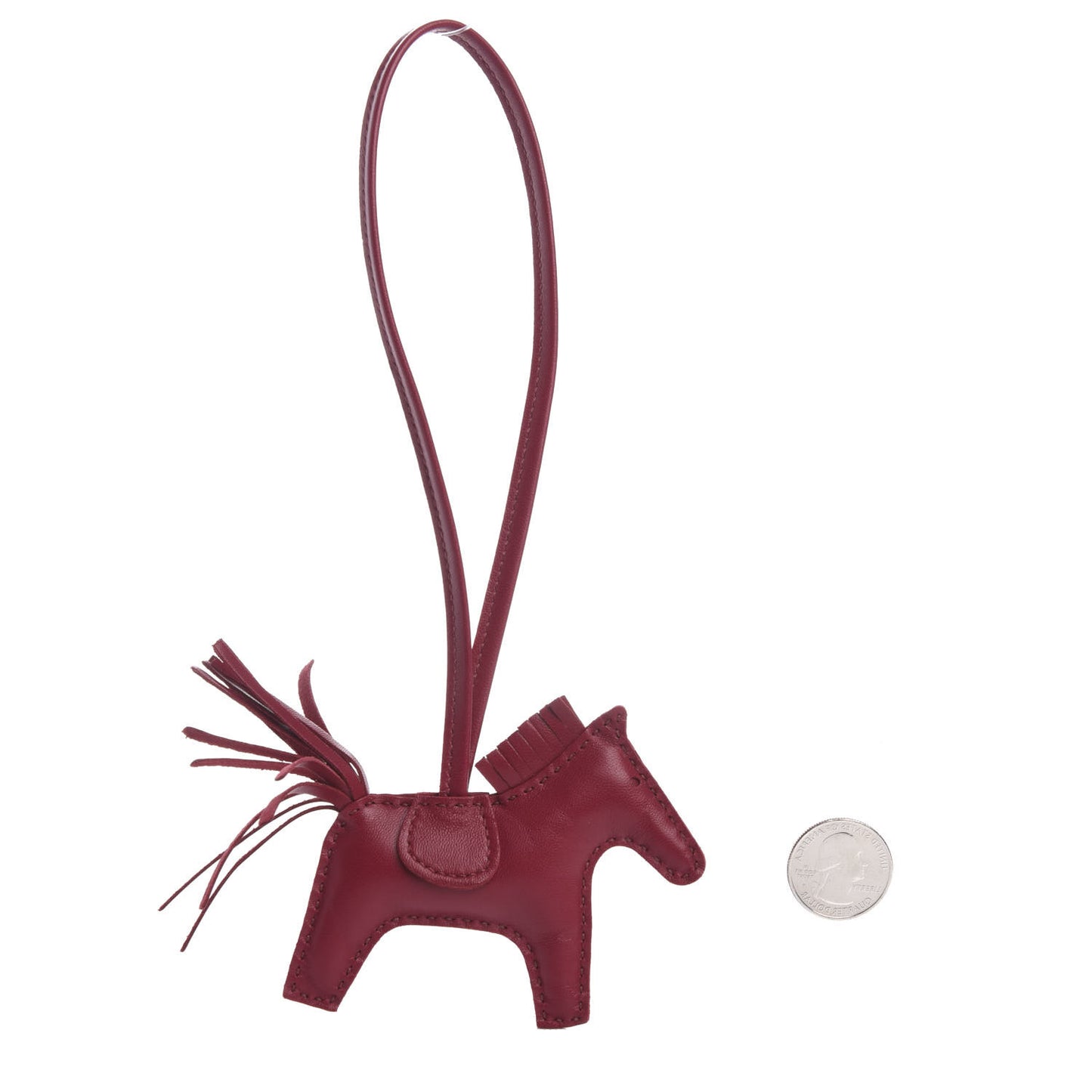 Milo Lambskin Grigri Rodeo Horse Bag Charm PM Rubis