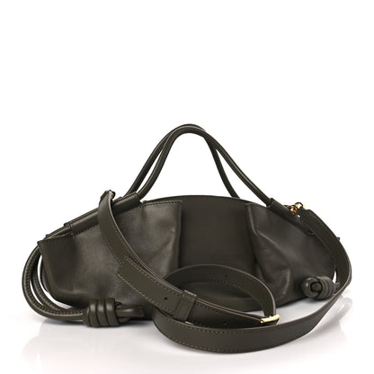 Loewe Shiny Nappa Calfskin Small Paseo Bag Dark Khaki Green 3 of 9
