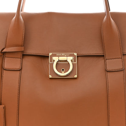 Salvatore Ferragamo Calfskin Large Sookie Satchel Brown 8 of 12