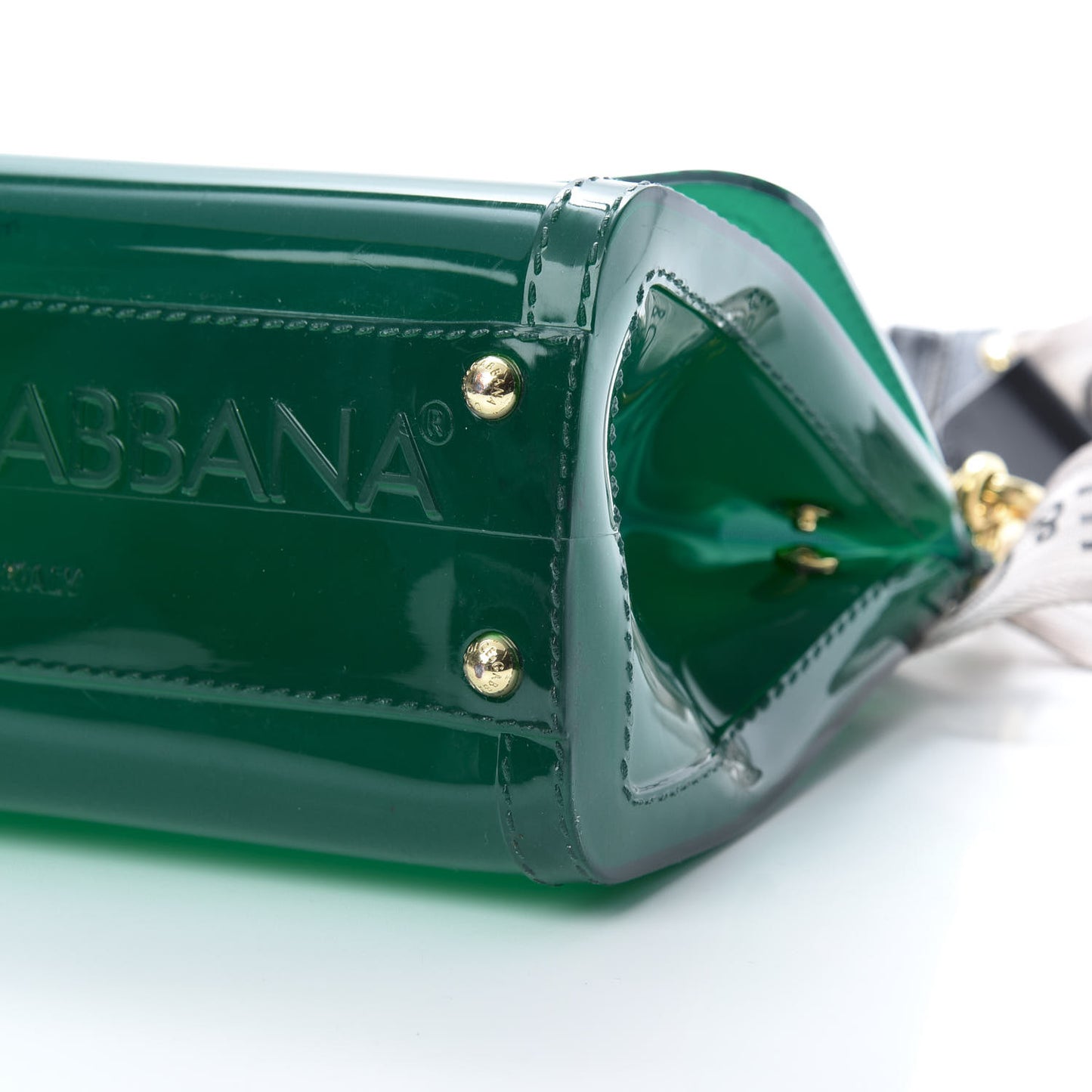 Rubber Semi Transparent Small Miss Sicily Satchel Verde
