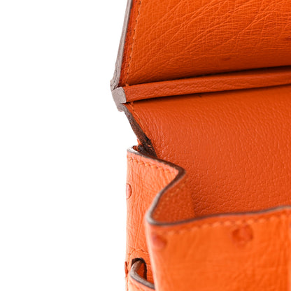 Hermes Ostrich HAC Birkin 32 Orange 12 of 20