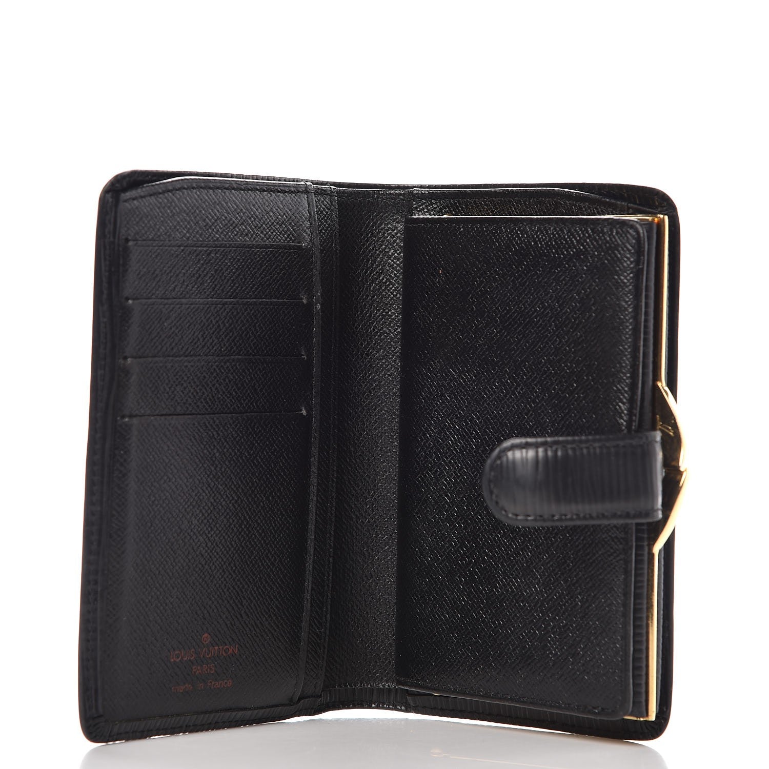 Louis Vuitton Epi French Purse Wallet Black 5 of 8