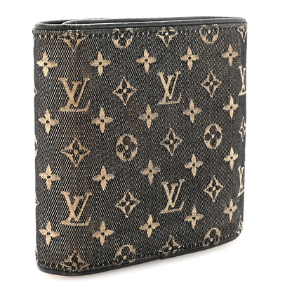 Louis Vuitton Mini Lin Compact Wallet Blue 3 of 6