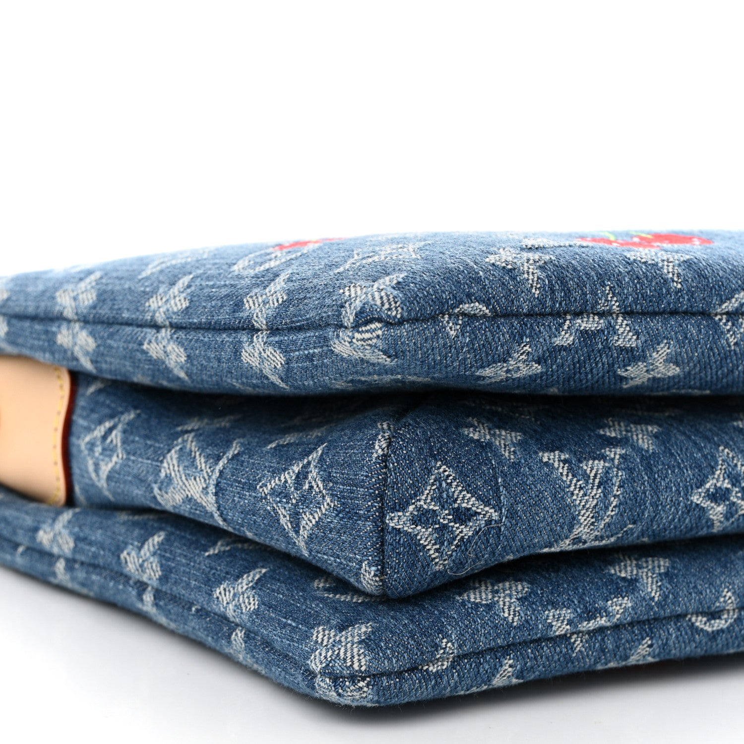 Louis Vuitton LV X TM Monogram Denim Cerises Coussin PM Blue 8 of 10