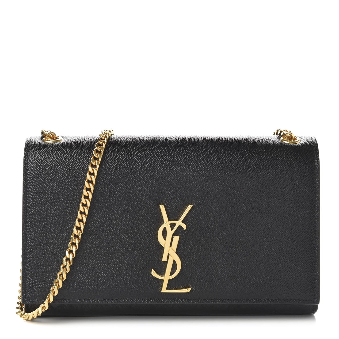 Grain De Poudre Medium Classic Monogram Kate Satchel Black