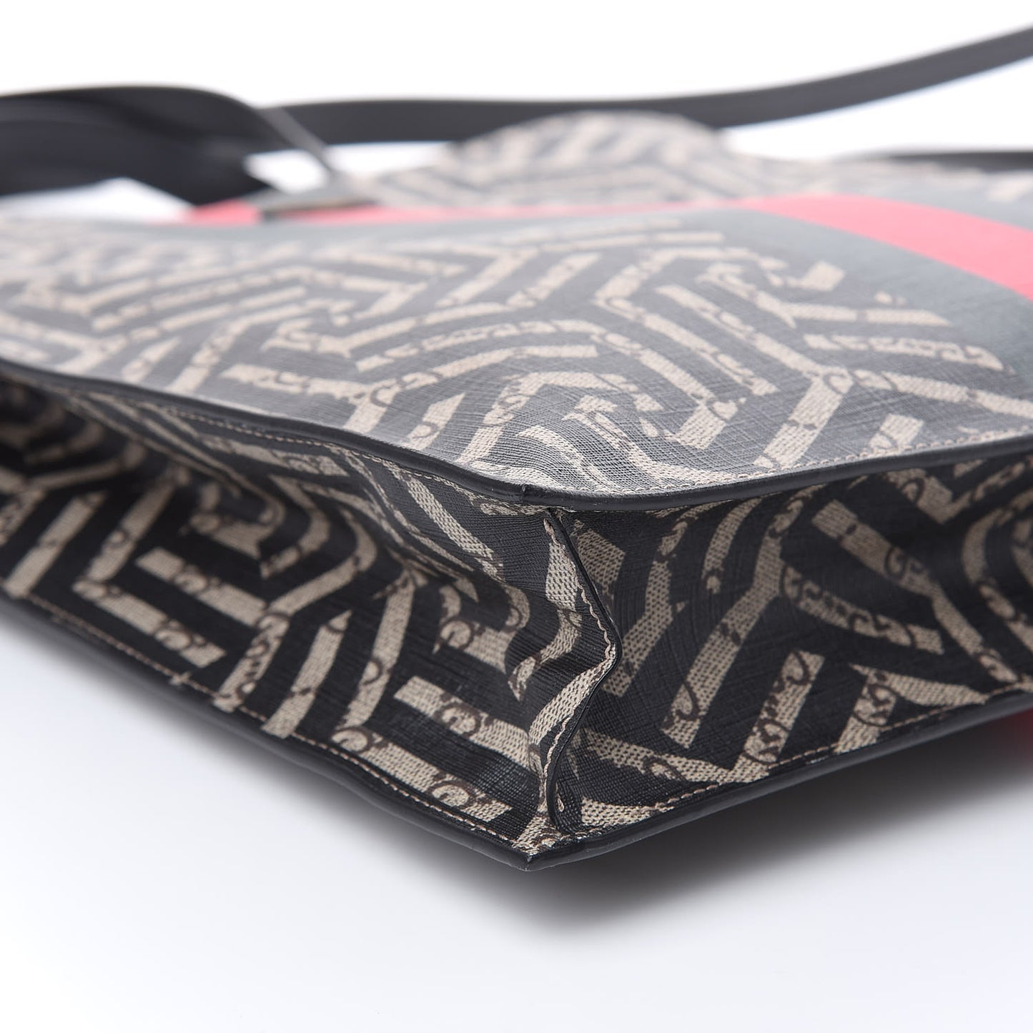 GG Supreme Monogram Caleido Web Vertical Tote Black