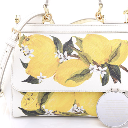 Dolce & Gabbana Dauphine Lemon Print Small Miss Sicily Satchel White 8 of 8
