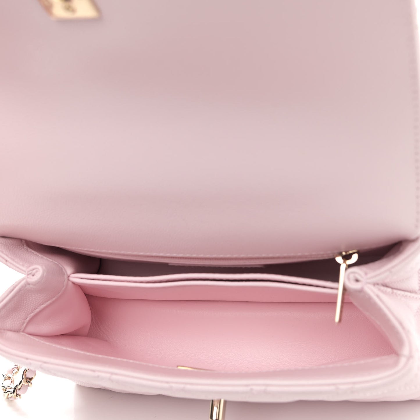 Caviar Quilted Mini Coco Handle Flap Light Pink