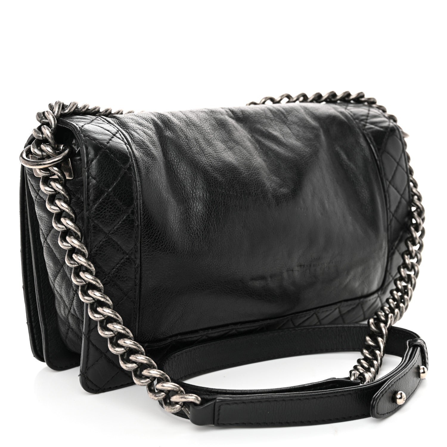 Chanel Calfskin New Medium Boy Reverso Flap Black 3 of 10