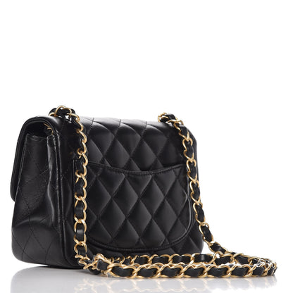 Chanel Lambskin Quilted Mini Square Flap Black 3 of 8