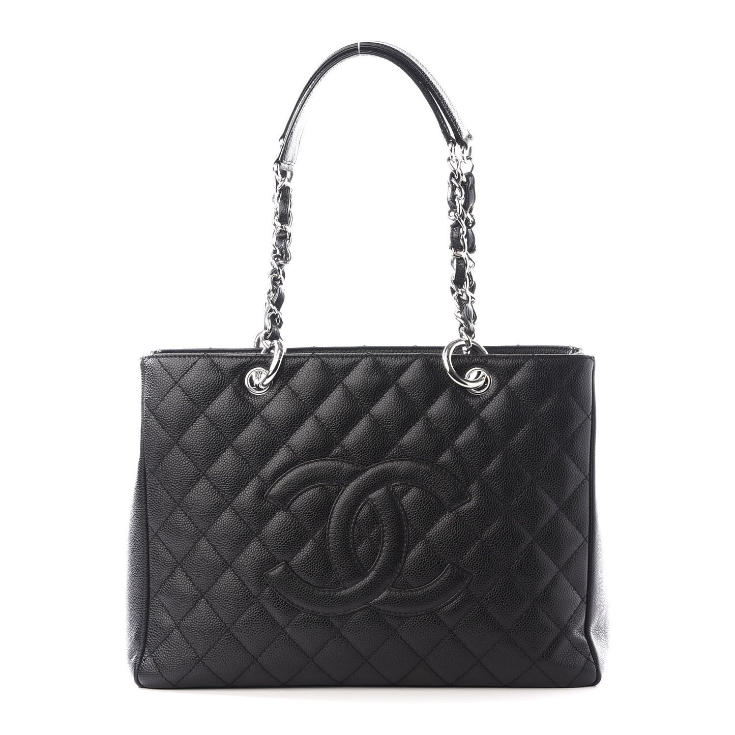 Caviar Quilted Grand Shopping Tote GST Black