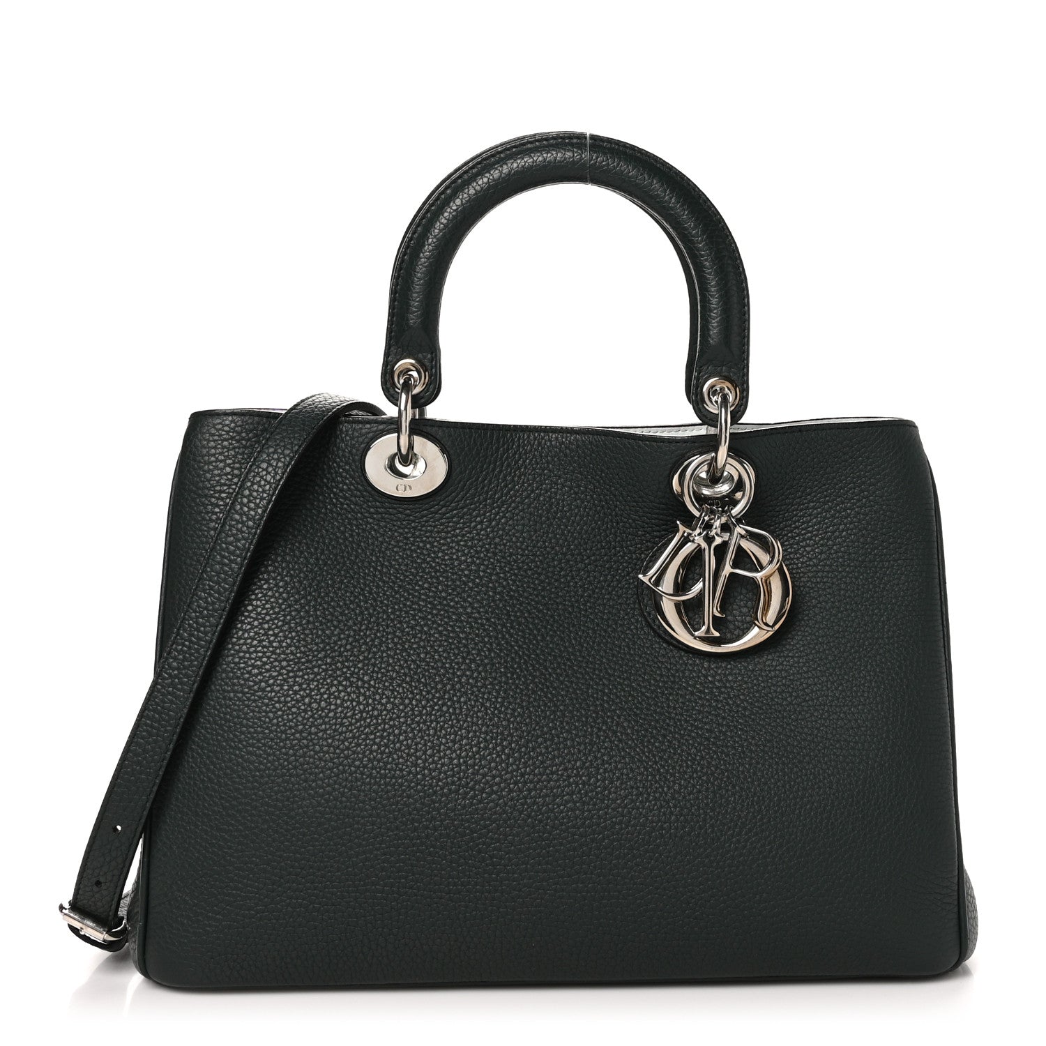 Christian Dior Bullcalf Medium Diorissimo Tote Deep Forest 1 of 11