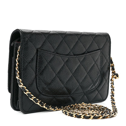 Chanel Caviar Quilted Wallet on Chain WOC Black 3 of 12