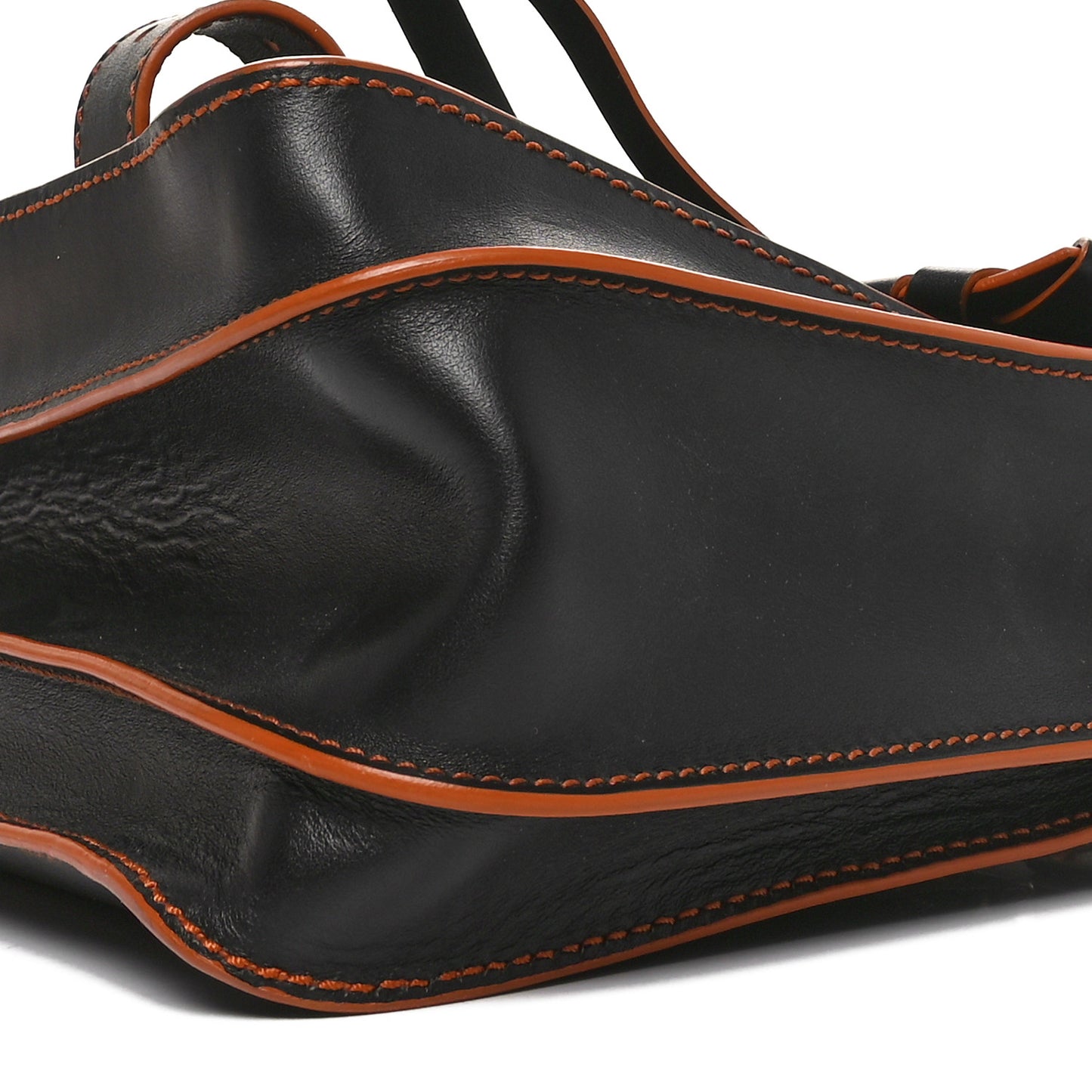 Calfskin Medium Whipstitch PS1 Satchel Black Orange