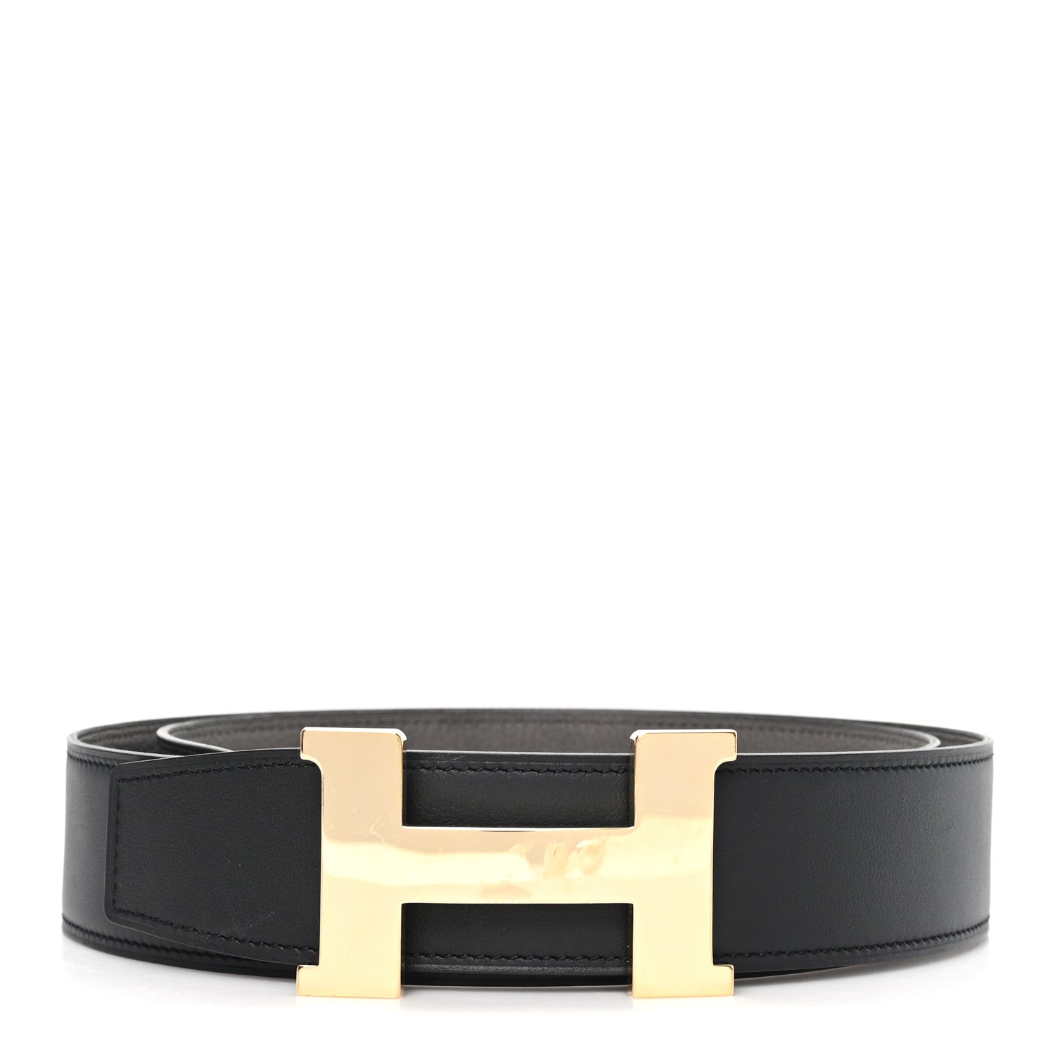 Hermes Box Togo 32mm Constance H Belt 95 38 Black Etain 1 of 5