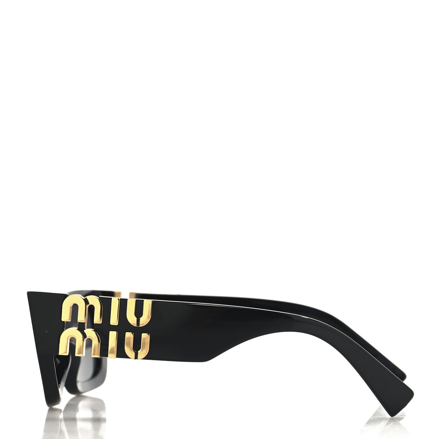 Miu Miu Acetate Rectangle Sunglasses SMU 09W Black 3 of 7