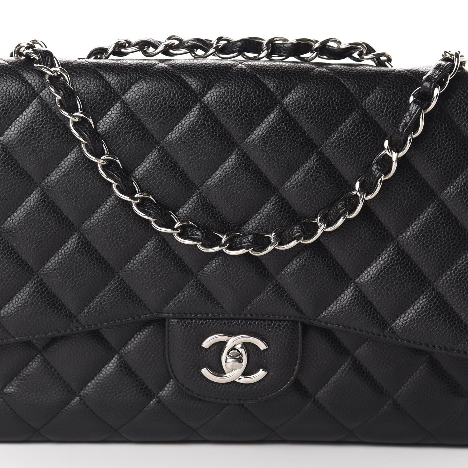 Chanel Caviar Quilted Jumbo Single Flap Black 10 of 10