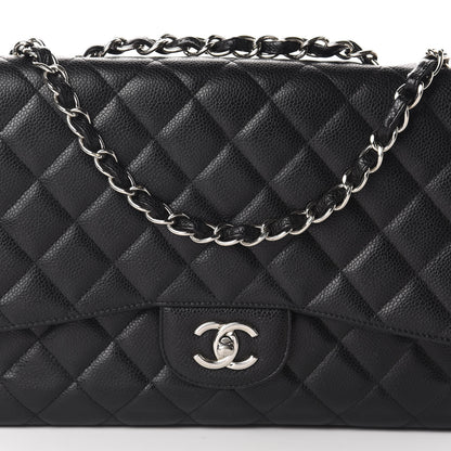 Chanel Caviar Quilted Jumbo Single Flap Black 10 of 10