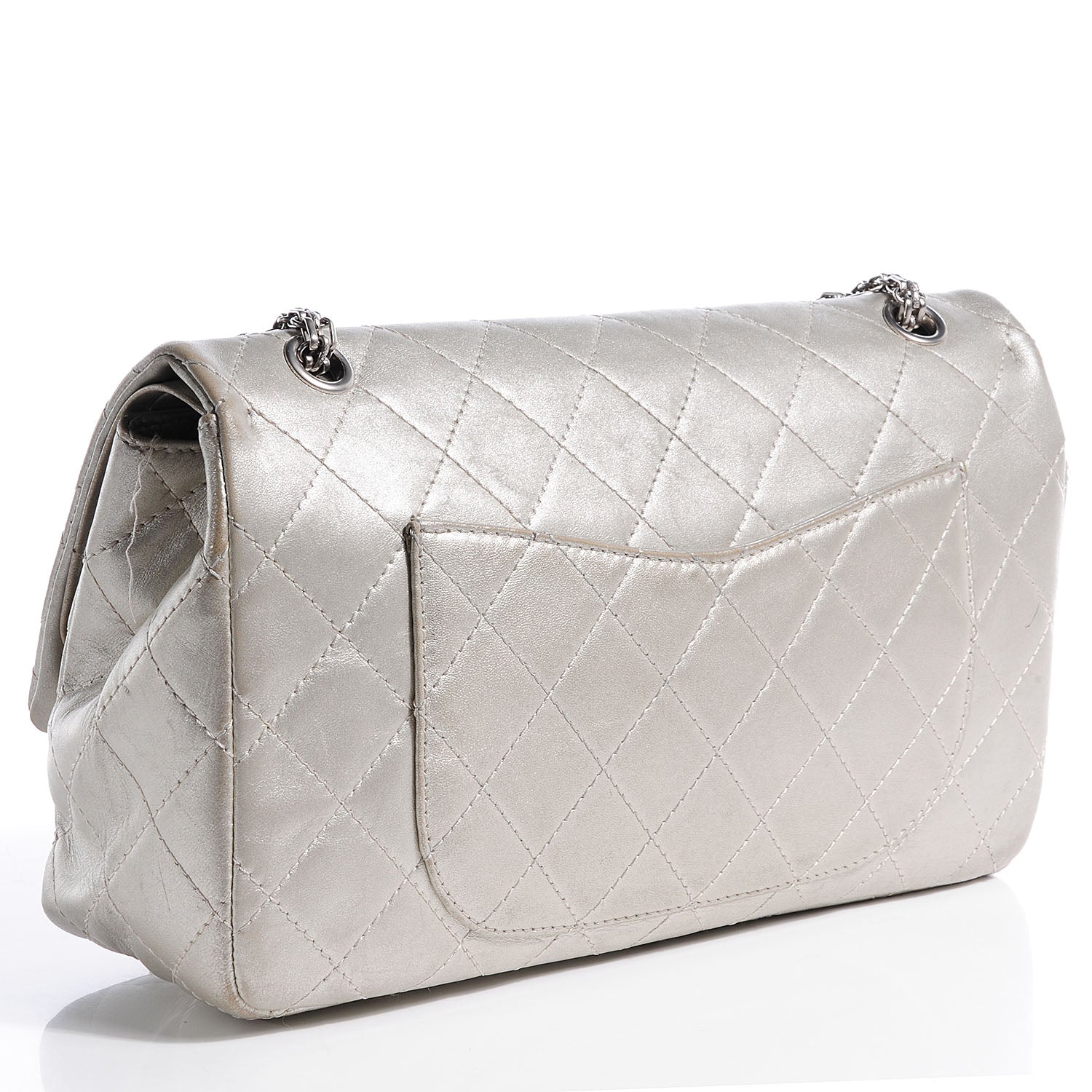 Chanel Lambskin 2.55 Reissue 227 Flap Silver 3 of 9