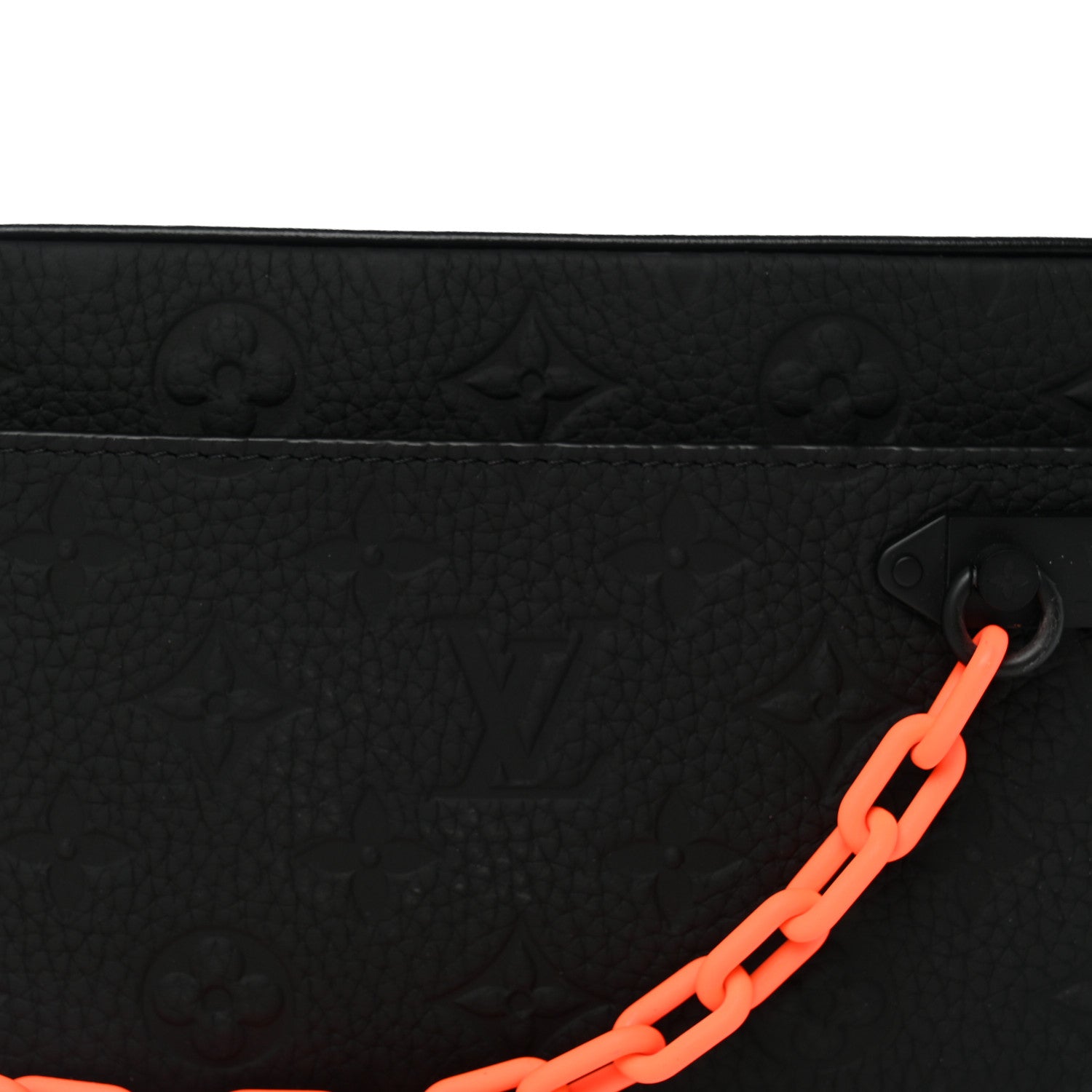 Louis Vuitton Taurillon Monogram Uniformes Solar Ray Soft Pochette Volga Belt Bag Black 8 of 10