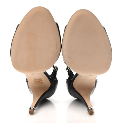 Chanel Lambskin Pearl Open Toe Sandals 40.5 Black 5 of 7