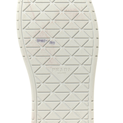 Prada Vitello Rois Triangle Womens Downtown Platform Low Top Sneakers 37 White 8 of 11