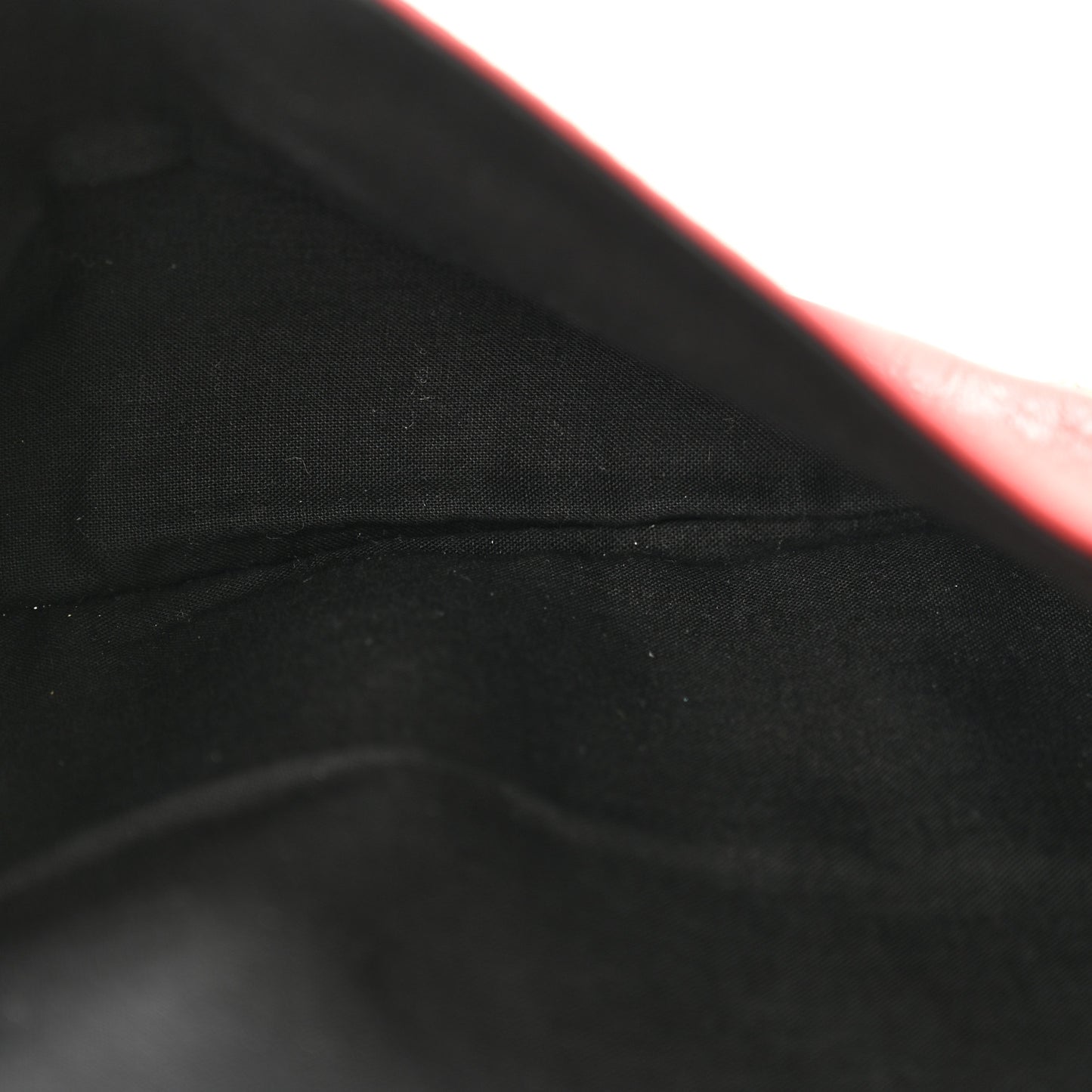 Agneau Giant 12 Gold Hardware Envelope Strap Clutch Rouge Lipstick