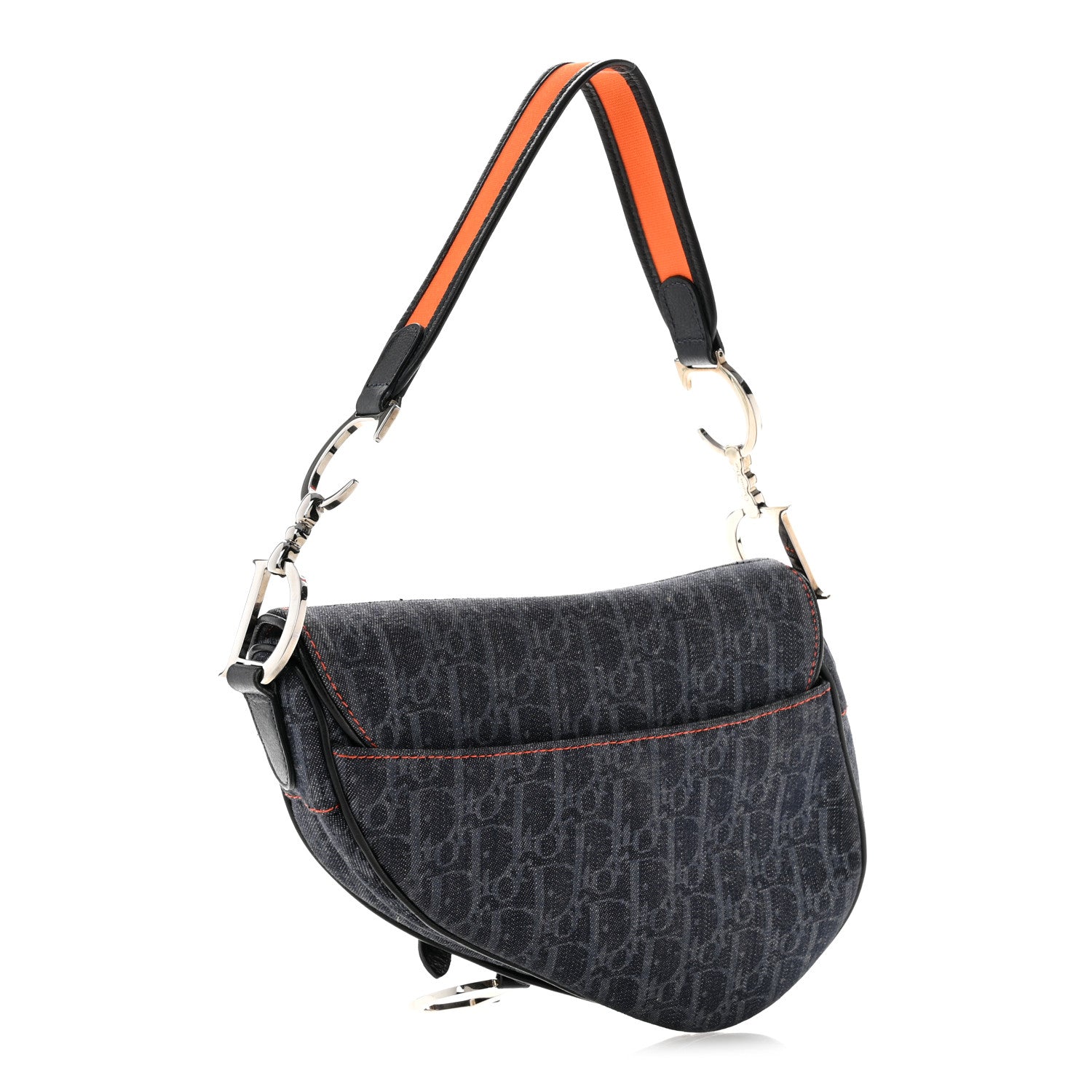 Christian Dior Denim Monogram Flight Saddle Bag 3 of 15