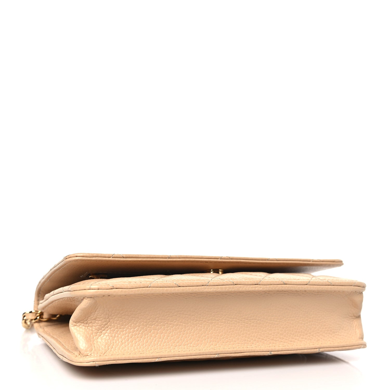 Chanel Caviar Quilted Wallet on Chain WOC Beige Clair 4 of 9