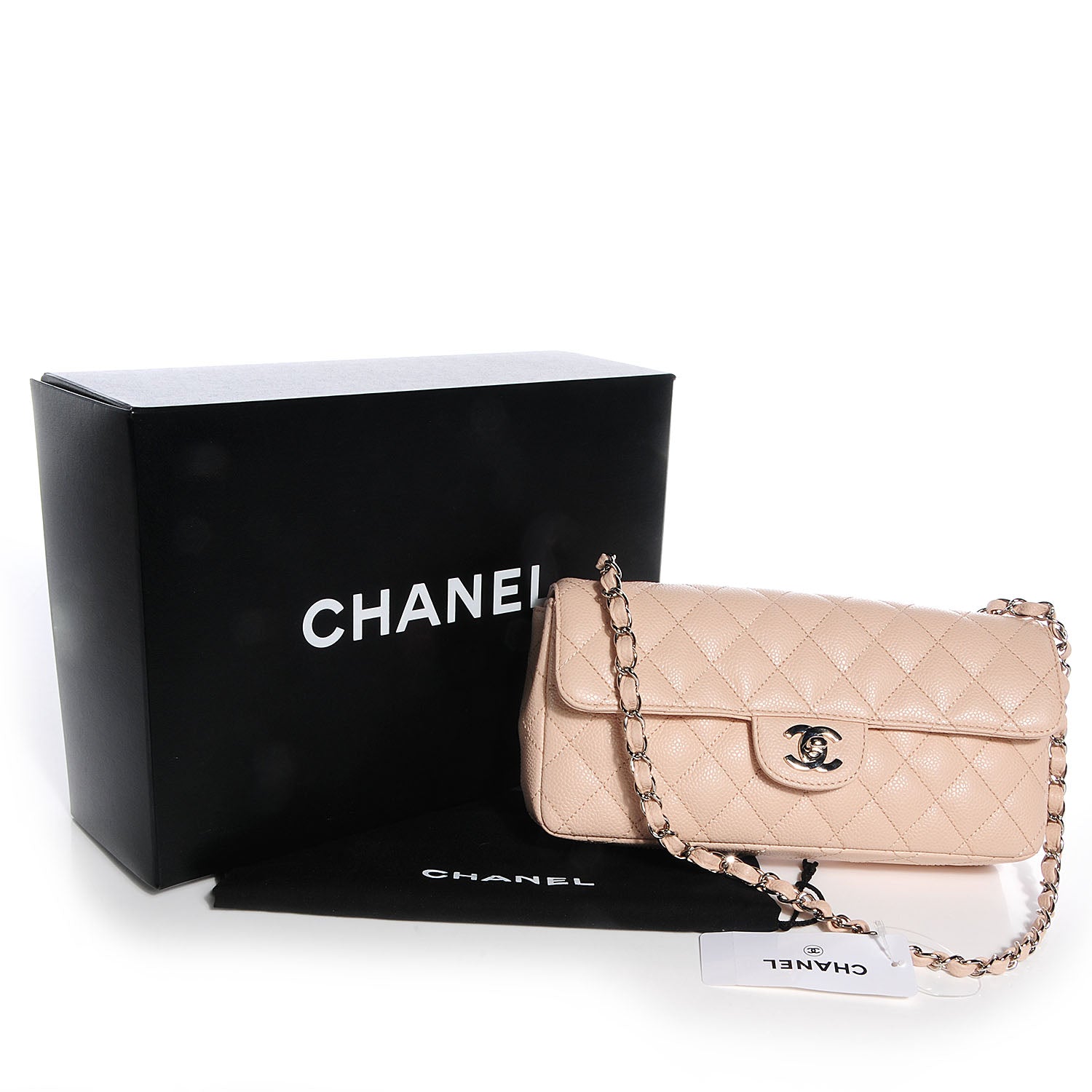 Chanel Caviar East West Flap Beige Clair 5 of 9