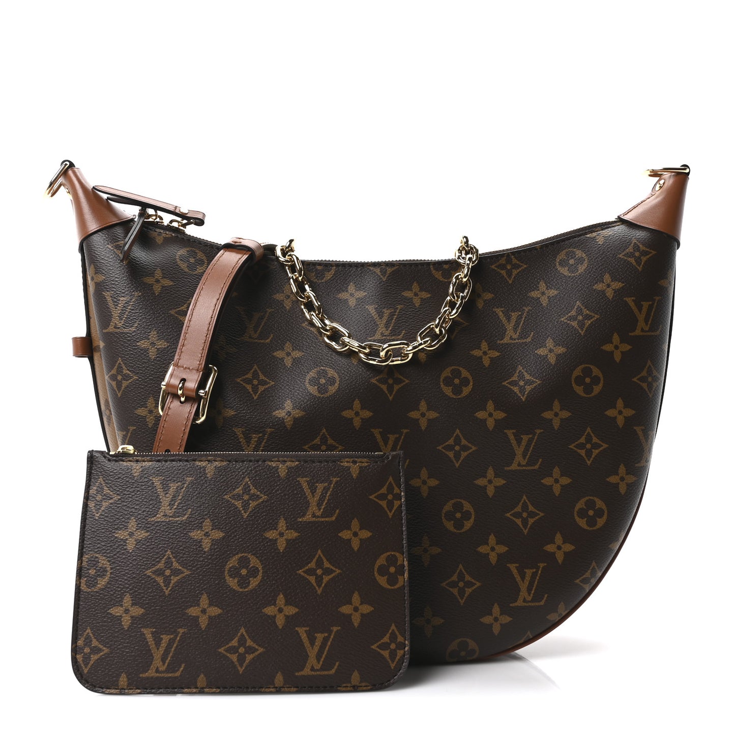 Reverse Monogram Loop Hobo