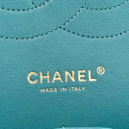 Chanel Caviar Quilted Jumbo Double Flap Green 6 of 11