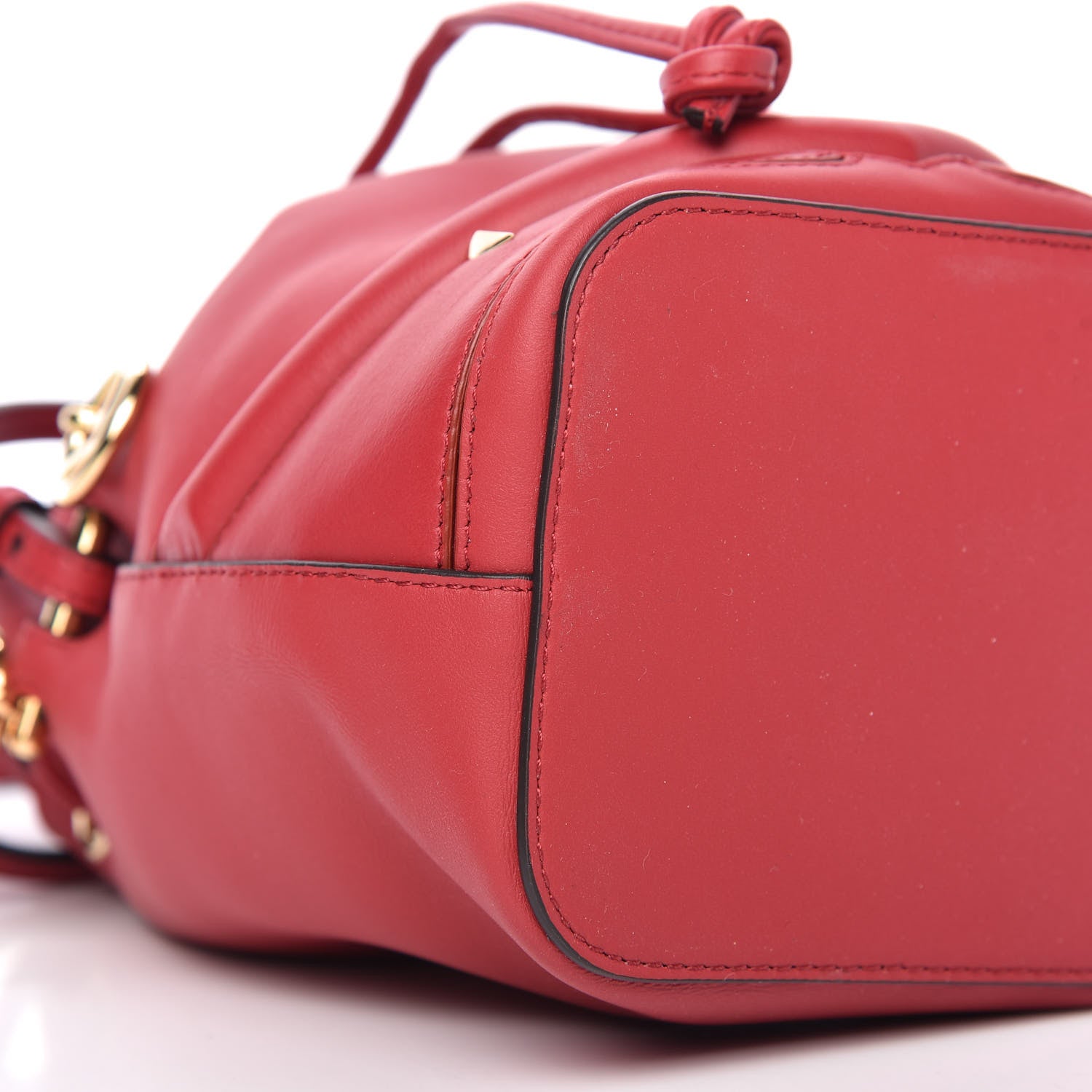 Fendi Vitello Century F is Fendi Eyebrow Monster Eyes Embossed Mini Mon Tresor Bucket Bag Fragola 6 of 9