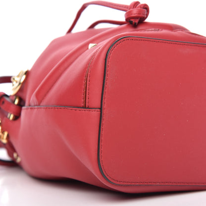 Fendi Vitello Century F is Fendi Eyebrow Monster Eyes Embossed Mini Mon Tresor Bucket Bag Fragola 6 of 9