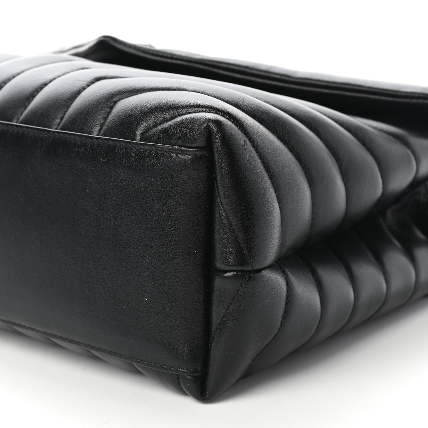 Saint Laurent Calfskin Y Quilted Monogram Medium Loulou Chain Satchel Black 9 of 9