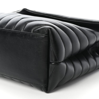 Saint Laurent Calfskin Y Quilted Monogram Medium Loulou Chain Satchel Black 9 of 9