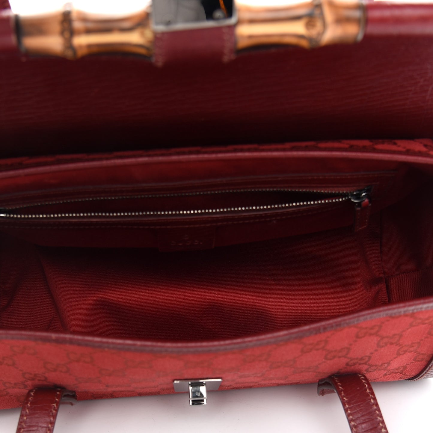 Monogram Bamboo Bullet Bag Red