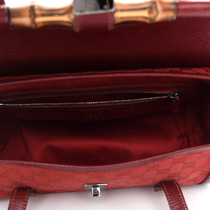 Gucci Monogram Bamboo Bullet Bag Red 5 of 13
