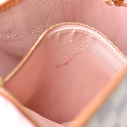 Louis Vuitton Damier Azur Neo Neverfull MM Rose Ballerine 7 of 20