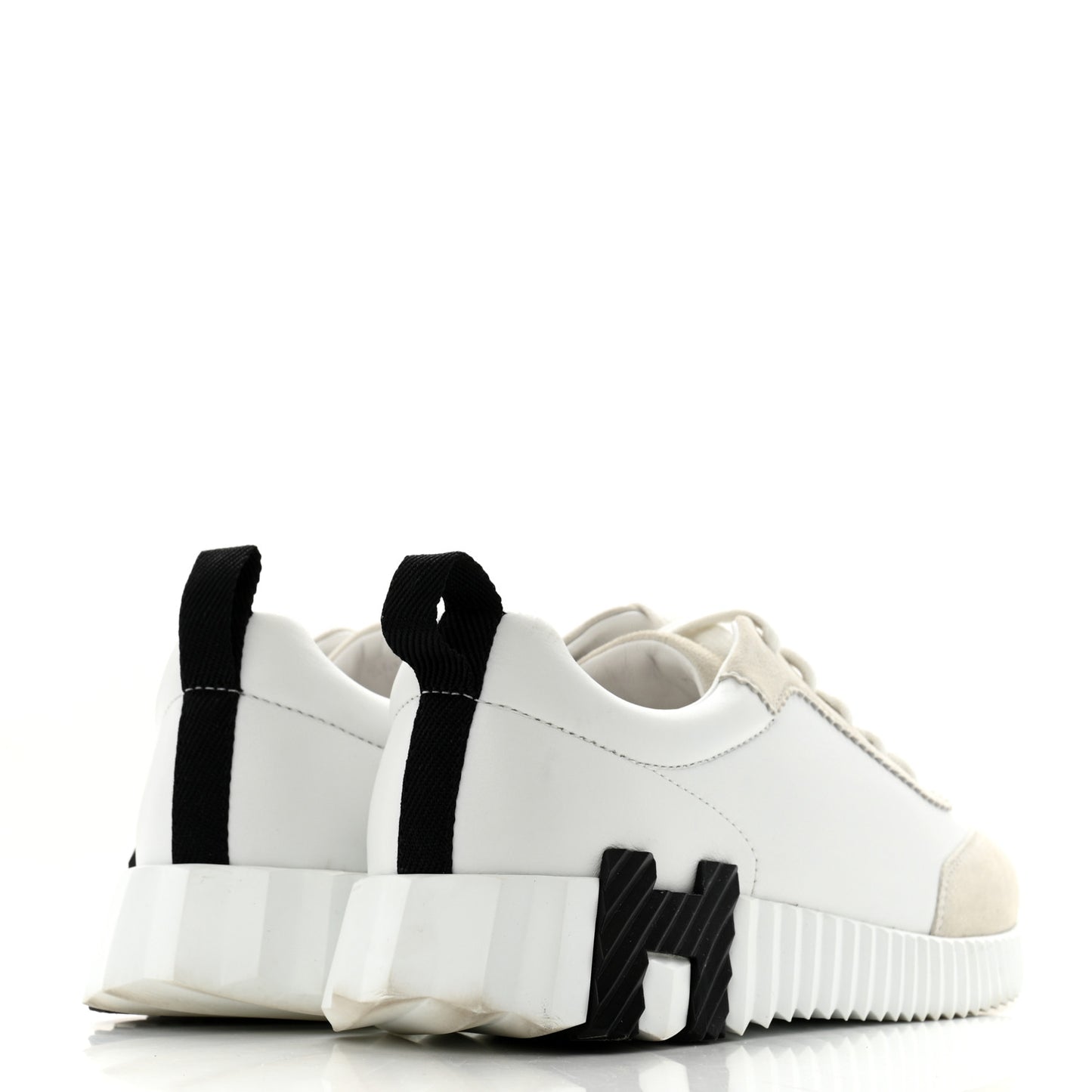 Goatskin Suede Goatskin Bouncing Sneakers 36.5 White Black