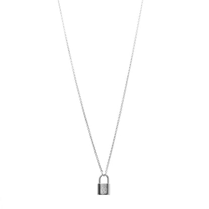 Louis Vuitton Sterling Silver Lockit Necklace 1 of 7