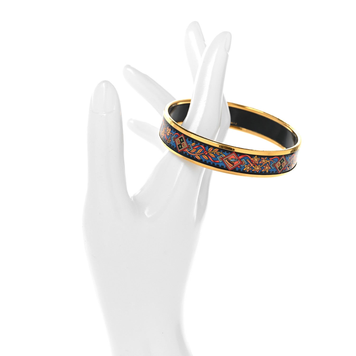 Hermes Enamel Printed Musique des Dieux Medium Bracelet 65 3 of 10